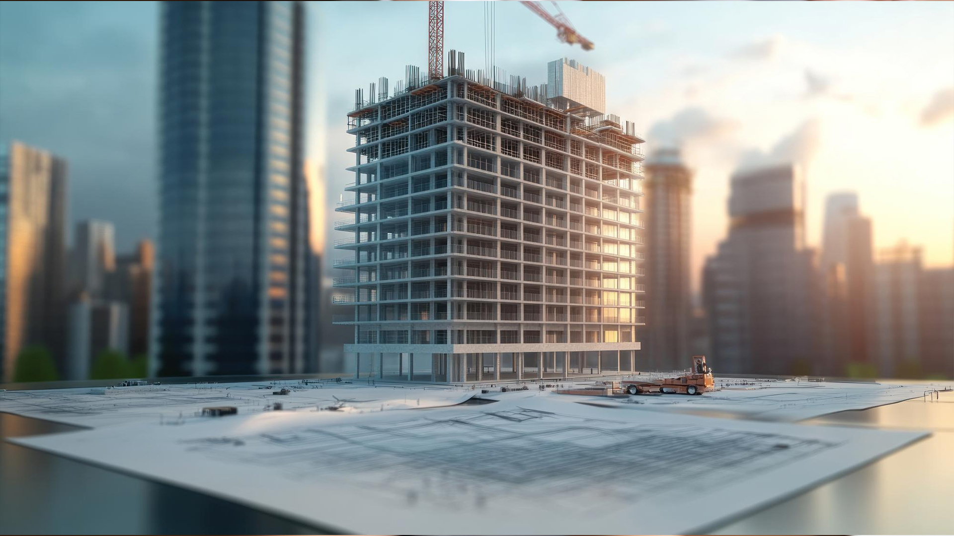 A high-rise apartment tower
