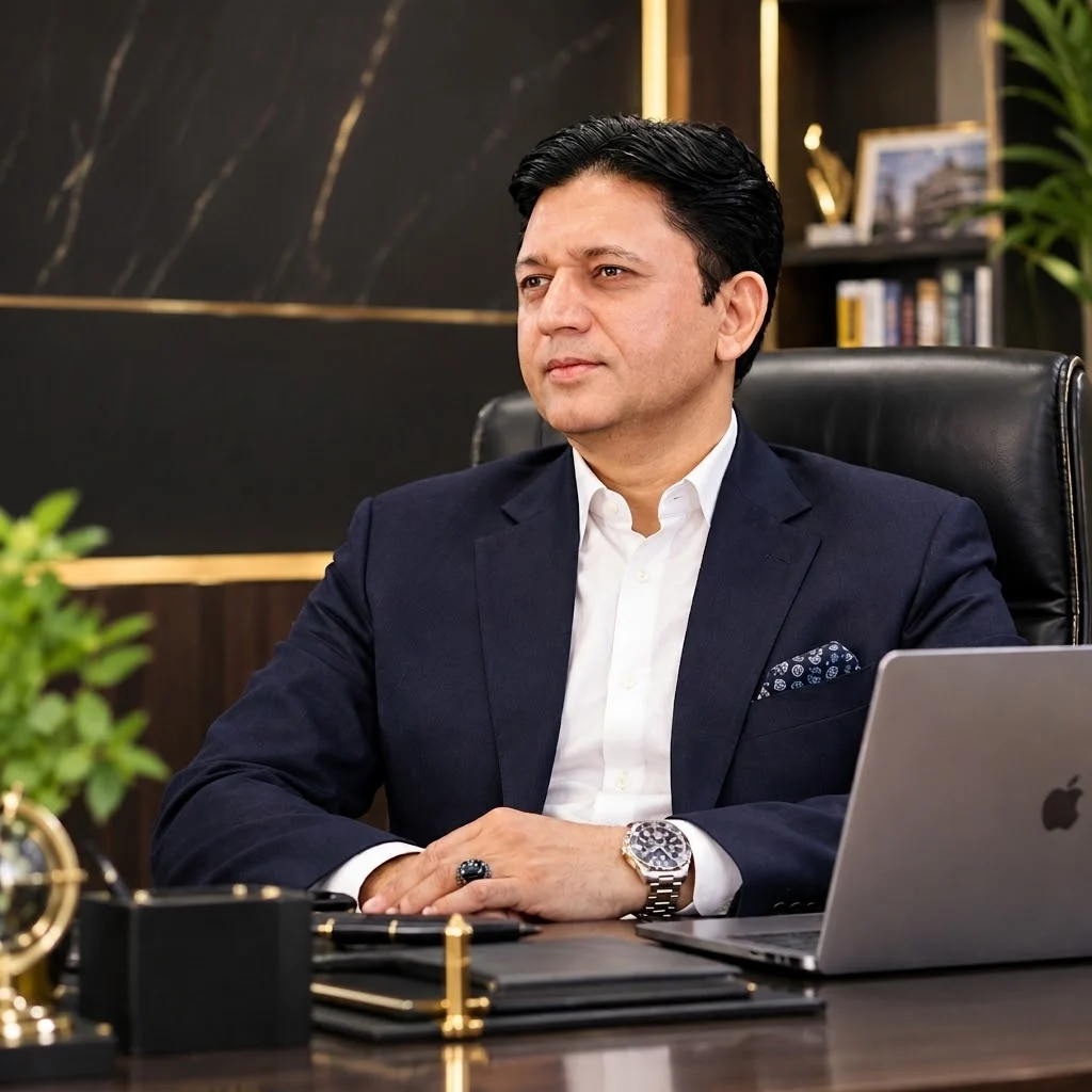 Rana Ali Hussain, CEO & Founder, seated at his desk